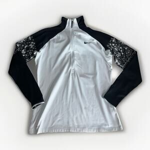 Nike Dri-Fit Women’s Half-Zip Pullover w/ Patterned Sleeves Size XL